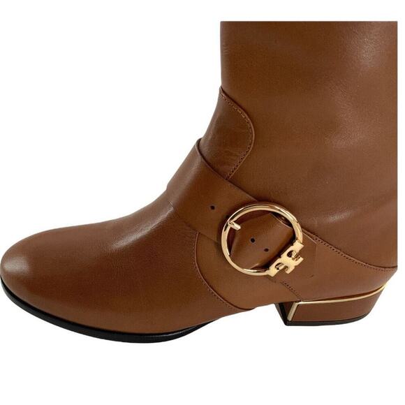 Tory Burch Boot Womens Size 8W Sofia Festival Buckle Side Zip Equestrian Riding - Picture 7 of 12